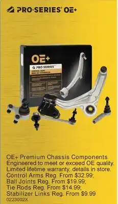 PartSource OE+ Premium Chassis Components offer