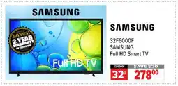 2001 Audio Video 32F6000F SAMSUNG Full HD Smart TV offer