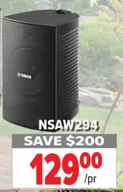 2001 Audio Video NSAW294 YAMAHA IN/OUTDOOR SPEAKERS BLACK 1PR offer