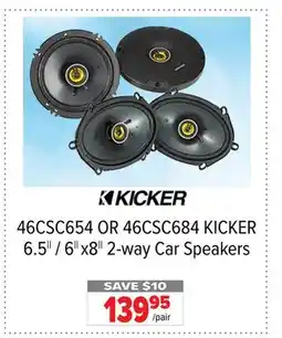 2001 Audio Video KICKER 46CSC654 OR 46CSC684 6.5 / 6 x8 2-way Car Speakers offer