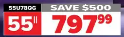 2001 Audio Video 55U78QG Hisense 55 MINI-LED 165HZ 3000 NIT offer