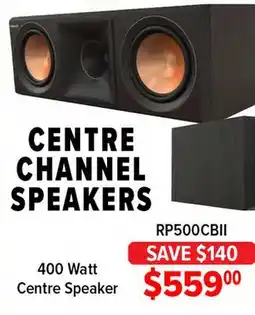 2001 Audio Video Klipsch 400 Watt Centre Speaker offer