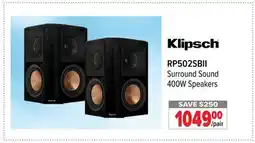 2001 Audio Video Klipsch RP502SBII Surround Sound 400W Speakers offer