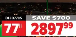 2001 Audio Video OLED77C5PUA - LG 77 OLED 4K ALPHA 9 HDR PANEL offer