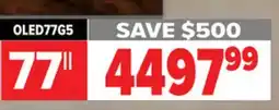 2001 Audio Video OLED77G5 LG 77 OLED evo AI G5 4K Smart TV offer