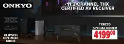 2001 Audio Video 11.2-CHANNEL THX ONKYO CERTIFIED AV RECEIVER offer