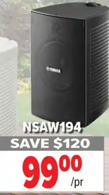 2001 Audio Video NSAW194 YAMAHA OUTDOOR SPEAKERS BLACK 1PR offer