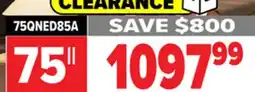 2001 Audio Video 75QNED85A LG 75 TV 4K QUANTUM DOT 120Hz offer