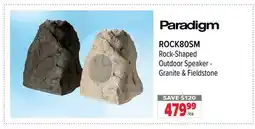 2001 Audio Video Paradigm ROCK80SM Rock-Shaped Outdoor Speaker-Granite & Fieldstone offer