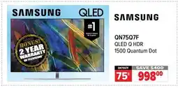 2001 Audio Video SAMSUNG QN75Q7F QLED Q HDR 1500 Quantam Dot offer