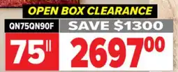 2001 Audio Video QN75QN90F 75 Samsung Open Box Clearance offer