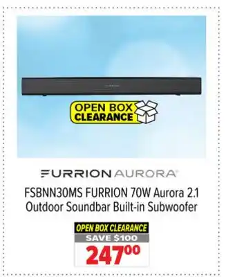 2001 Audio Video FSBNN30MS FURRION 70W Aurora 2.1 Outdoor Soundbar Built-in Subwoofer offer