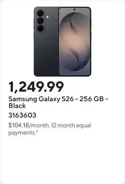 Staples Samsung Galaxy S26 - 256 GB - Black offer
