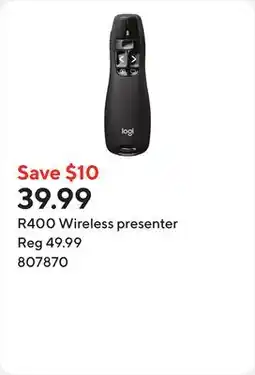 Staples R400 Wireless presenter offer