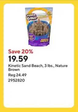 Staples Kinetic Sand Beach, 3 lbs., Nature Brown offer