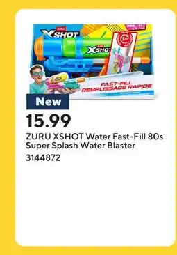 Staples ZURU XSHOT Water Fast-Fill 80s Super Splash Water Blaster offer