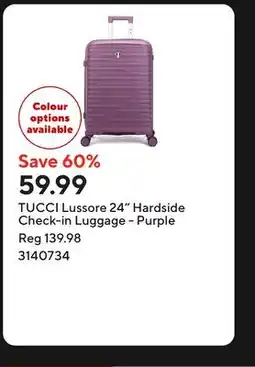 Staples TUCCI Lussore 24 Hardside Check-in Luggage - Purple offer