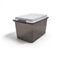 Staples 64.7 L Water and Dust Resistant Storage Tote with Locking Lid offer