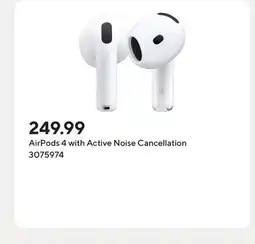 Staples AirPods 4 with Active Noise Cancellation offer