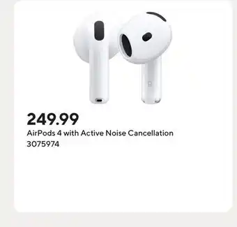 Staples AirPods 4 with Active Noise Cancellation offer