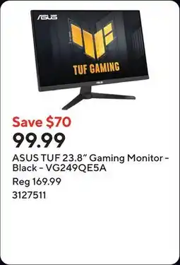 Staples ASUS TUF 23.8 Gaming Monitor - Black - VG249QE5A offer