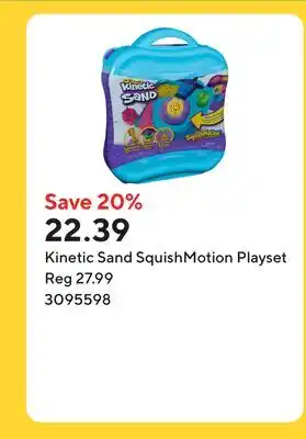 Staples Kinetic Sand SquishMotion Playset offer