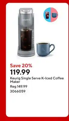 Staples Keurig Single Serve K-Iced Coffee Maker offer
