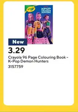 Staples Crayola 96 Page Colouring Book - K-Pop Demon Hunters offer