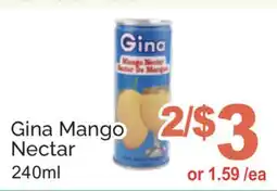 T&T Supermarket GINA MANGO NECTAR offer
