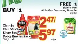 T&T Supermarket CHIN-SU CHILI SAUCE/SILVER SWAN DOBLE BUENAS PACK, 500G/ 1LX2 offer