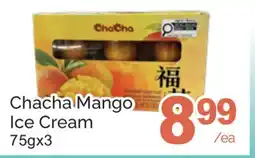 T&T Supermarket CHACHA MANGO ICE CREAM, 75GX3 offer