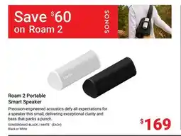 Visions Electronics SONOS Roam 2 Portable Smart Speaker offer