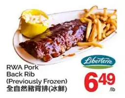 T&T Supermarket RWA PORK BACK RIB offer