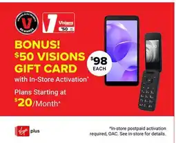 Visions Electronics Cell Bonus $200 Gift Card offer