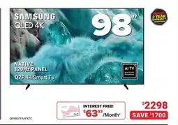 Visions Electronics SAMSUNG Q7F 4K Smart TV offer