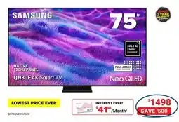 Visions Electronics SAMSUNG QN80F 4K Smart TV offer