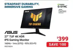 Visions Electronics ASUS 27 TUF 4K HDR IPS Gaming Monitor offer