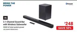Visions Electronics 2.1 Channel Sound Bar with Wireless Subwoofer offer