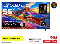 Visions Electronics LG OLED B6 EUA 4K 55 Smart TV offer