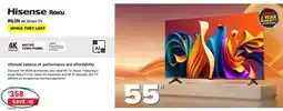 Visions Electronics Hisense Roku R63N 4K Smart TV offer