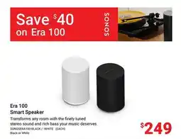 Visions Electronics Sonos Era 100 Smart Speaker offer