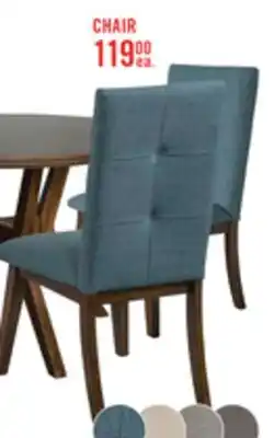 The Brick Chelsea Dining Chair with Linen-Look Fabric - Aqua Blue offer