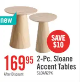 The Brick Sloane 2-Piece Round Accent Table – Weathered White offer
