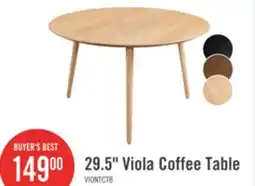 The Brick Viola 29.5 Modern Round Top Coffee Table – Natural Oak offer