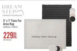 The Brick Dream Step Memory Foam Bubble Dark Grey Faux Fur Area Rug - 5' x 7' offer