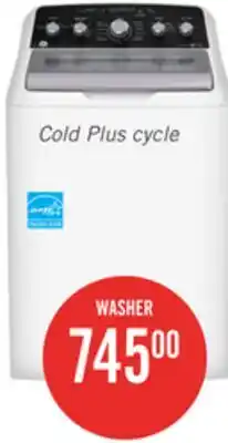 The Brick GE 4.9 Cu. Ft. Top Load Agitator Washer - White - GTW491BMRWS offer