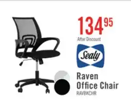 The Brick Sealy Raven 25.2 Adjustable Ergonomic Office Chair with Mesh Padding - Black offer