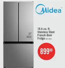 The Brick Midea 30 18.4 Cu. Ft. French-Door Refrigerator - Stainless Steel - MRF18B4AST offer