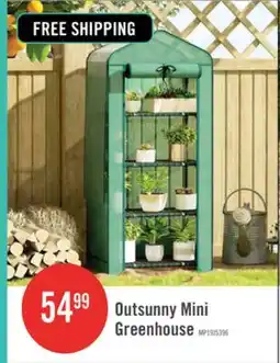 The Brick Outsunny Mini Greenhouse with Screen Roof, Portable Small Greenhouse, Green offer