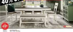 The Brick Echo Dining Table with Storage Drawers, Wood, Trestle Base, 70W - White/Grey offer